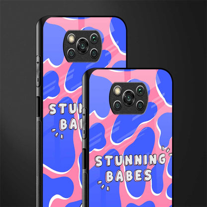 stunning babes glass case for poco x3 image-2