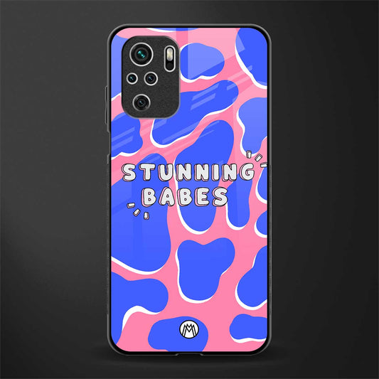 stunning babes glass case for redmi note 10 image