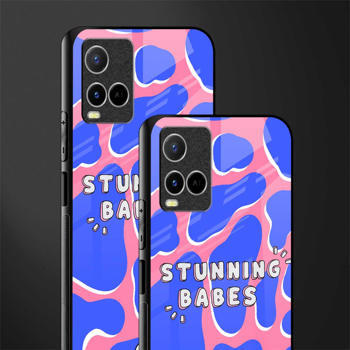stunning babes glass case for vivo y21s image-2