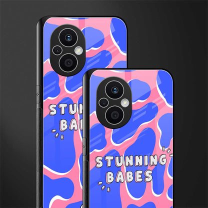 stunning babes back phone cover | glass case for oppo f21 pro 5g