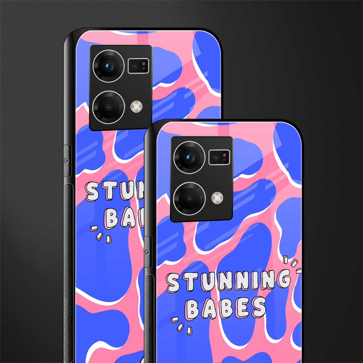 stunning babes back phone cover | glass case for oppo f21 pro 4g