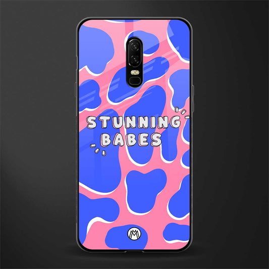 stunning babes glass case for oneplus 6 image