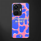 stunning babes back phone cover | glass case for vivo t1 44w 4g