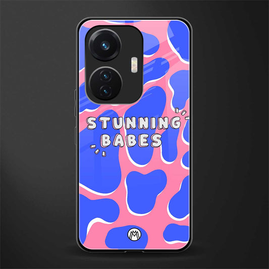 stunning babes back phone cover | glass case for vivo t1 44w 4g