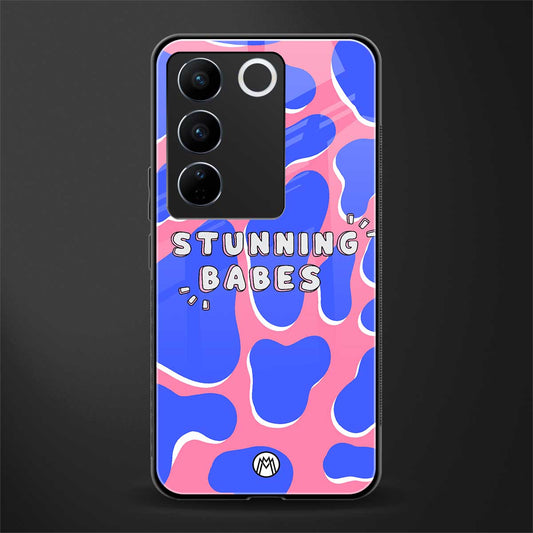 stunning babes back phone cover | glass case for vivo v27 pro 5g