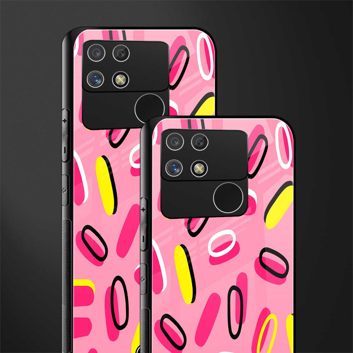 suger coating back phone cover | glass case for realme narzo 50a