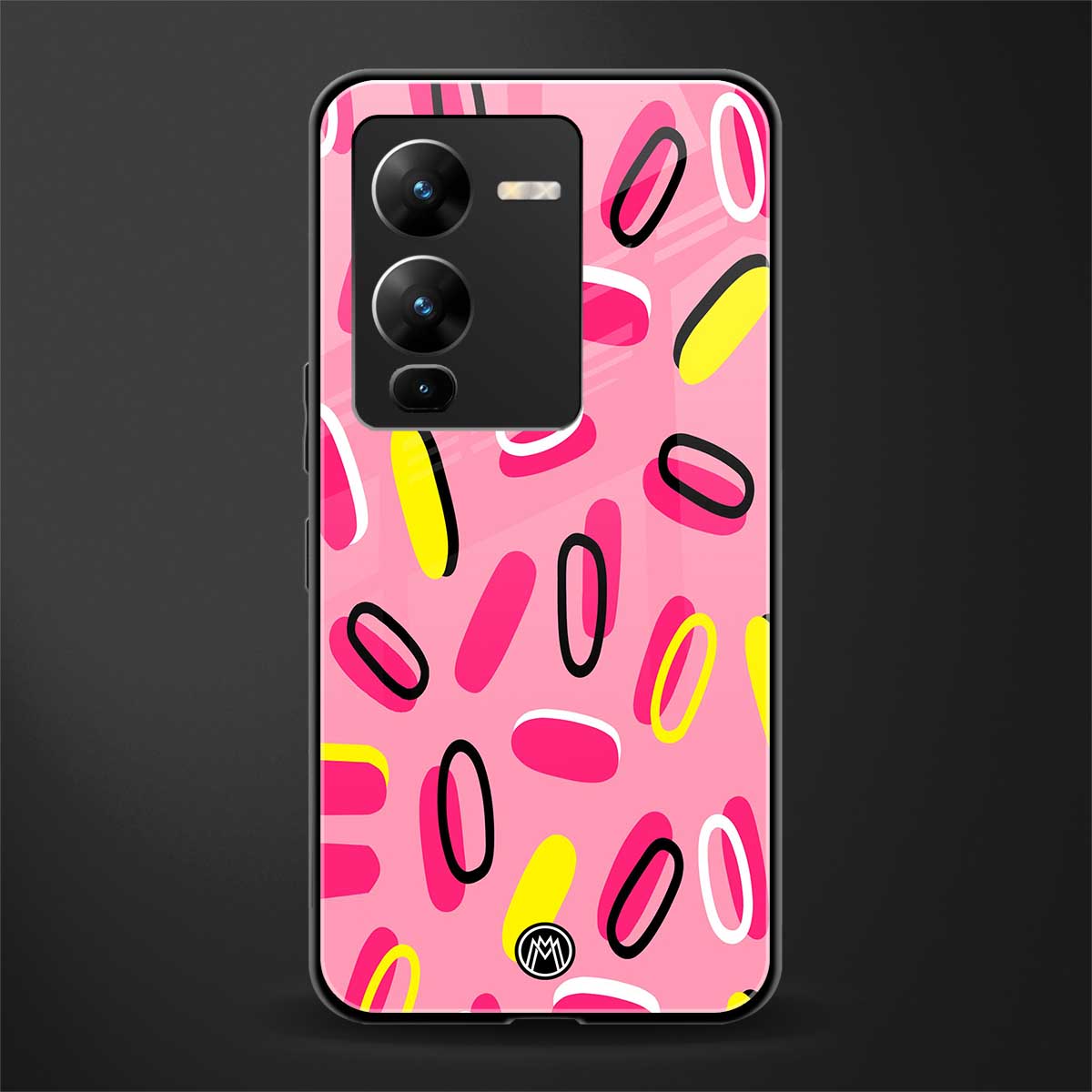suger coating back phone cover | glass case for vivo v25 pro 5g