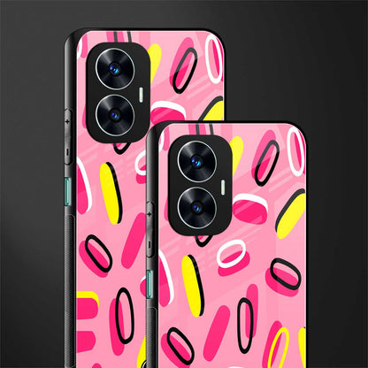 suger coating back phone cover | glass case for realme c55
