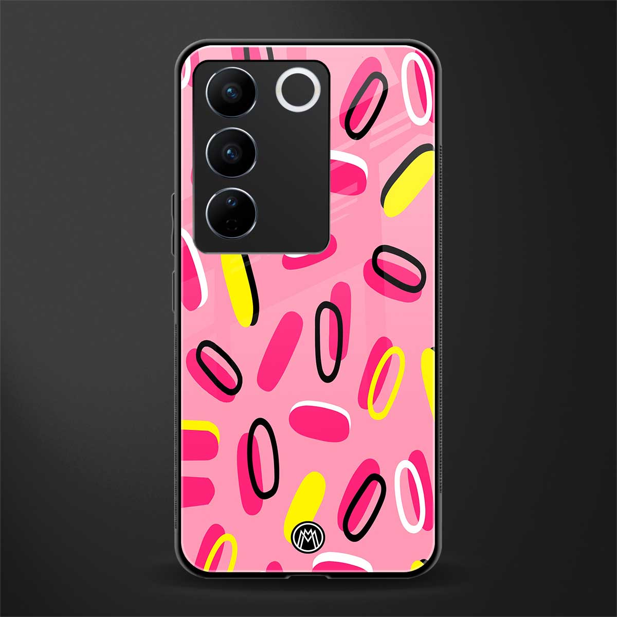 suger coating back phone cover | glass case for vivo v27 pro 5g