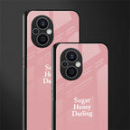 suger honey darling back phone cover | glass case for oppo f21 pro 5g