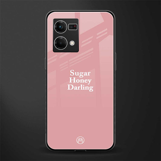 suger honey darling back phone cover | glass case for oppo f21 pro 4g