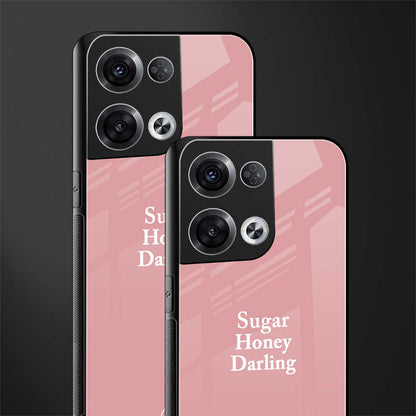 suger honey darling back phone cover | glass case for oppo reno 8 pro