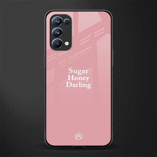 suger honey darling back phone cover | glass case for oppo reno 5