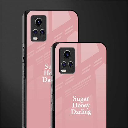 suger honey darling back phone cover | glass case for vivo v21e 4g