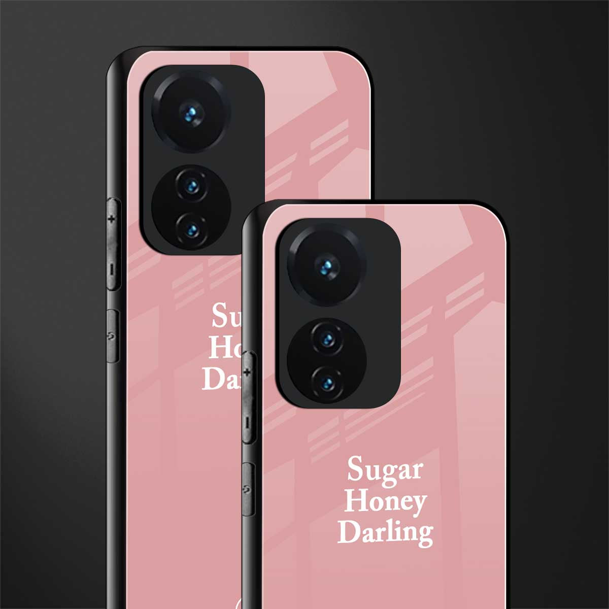 suger honey darling back phone cover | glass case for vivo t1 44w 4g