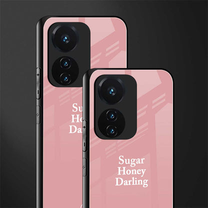 suger honey darling back phone cover | glass case for vivo t1 44w 4g