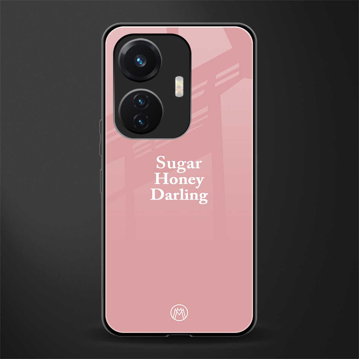 suger honey darling back phone cover | glass case for vivo t1 44w 4g