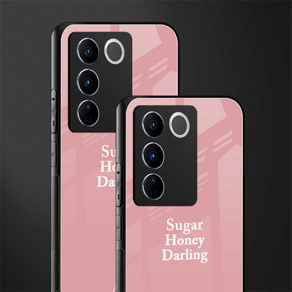 suger honey darling back phone cover | glass case for vivo v27 pro 5g