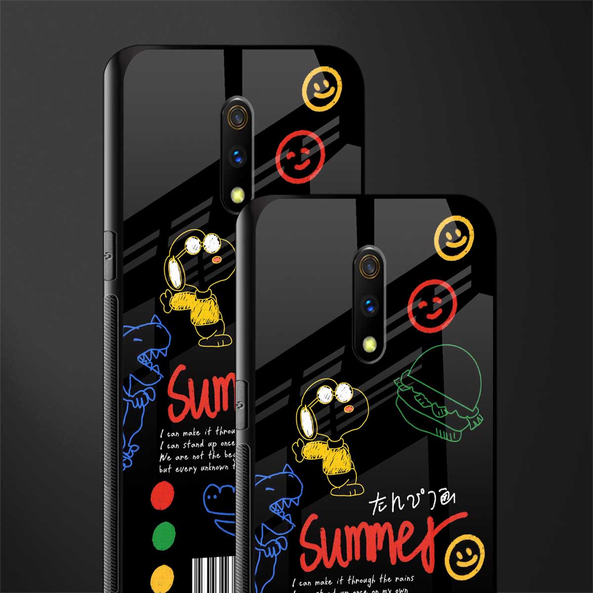 summer motivation glass case for oppo k3 image-2