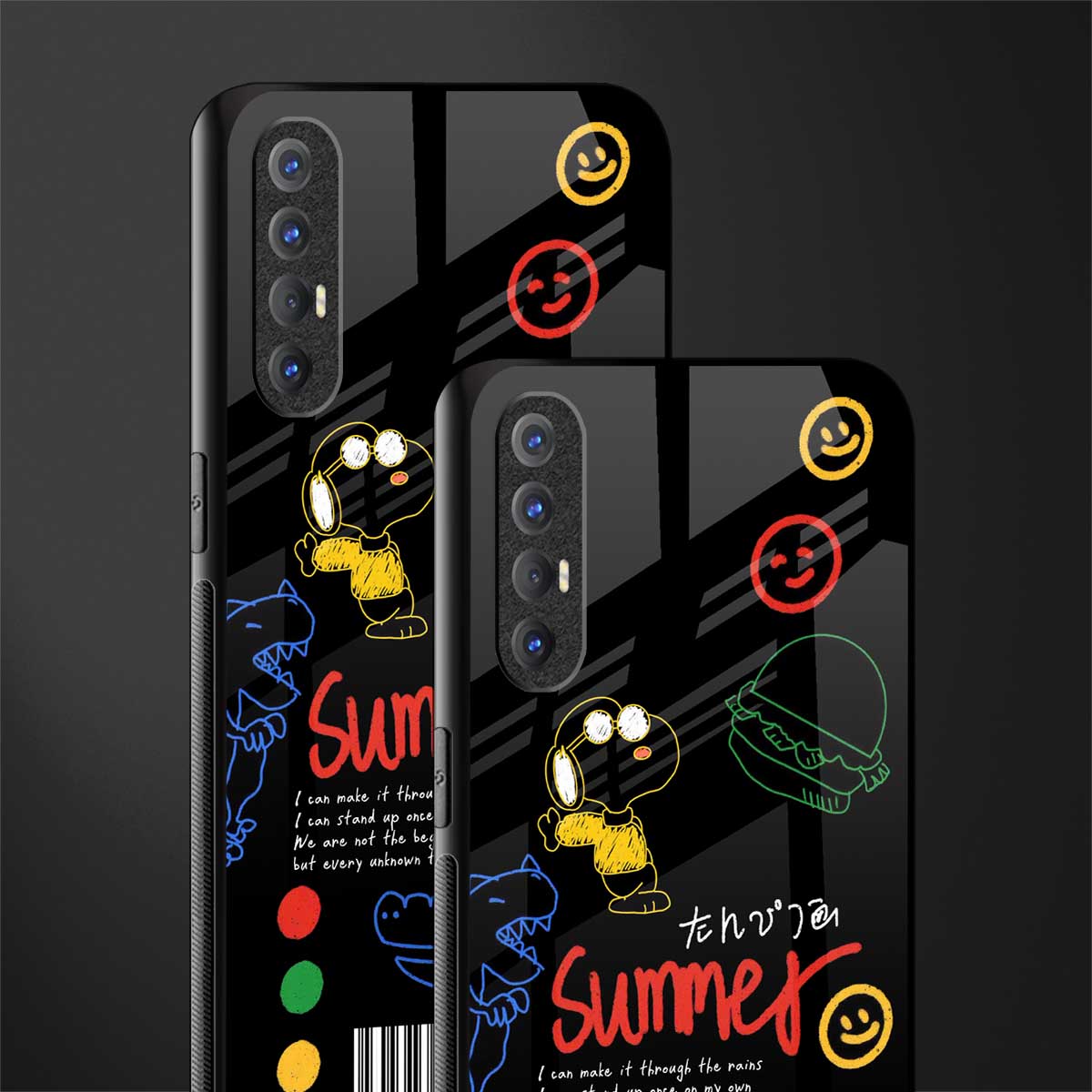 summer motivation glass case for oppo reno 3 pro image-2