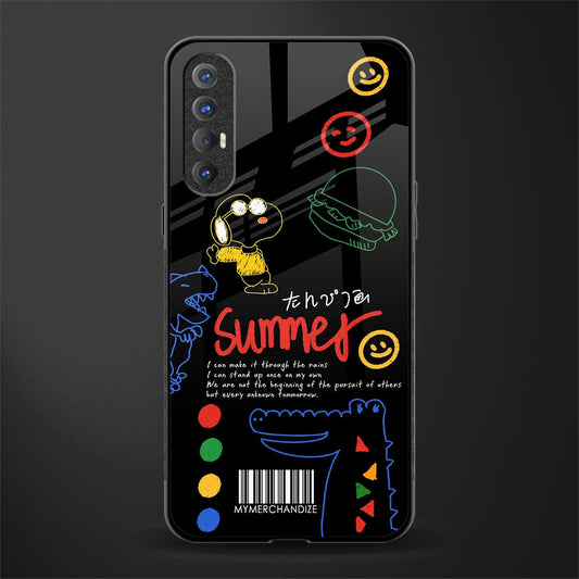 summer motivation glass case for oppo reno 3 pro image