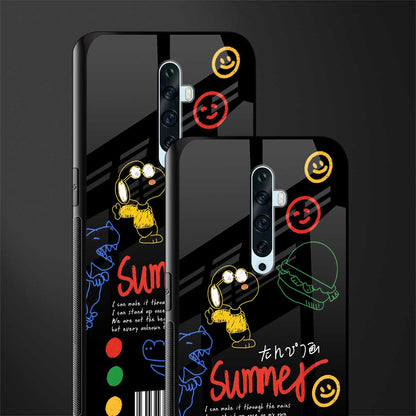 summer motivation glass case for oppo reno 2f image-2