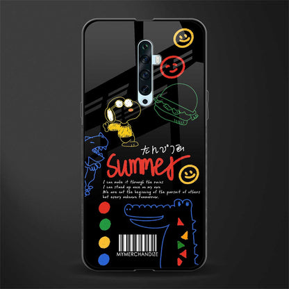 summer motivation glass case for oppo reno 2f image