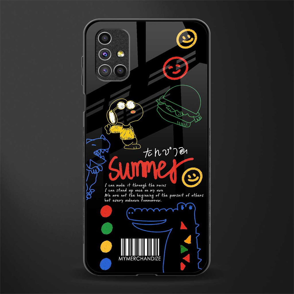 summer motivation glass case for samsung galaxy m31s image