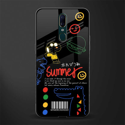 summer motivation glass case for oppo f11 image