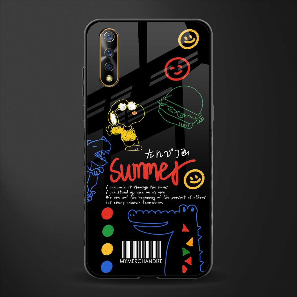 summer motivation glass case for vivo s1 image