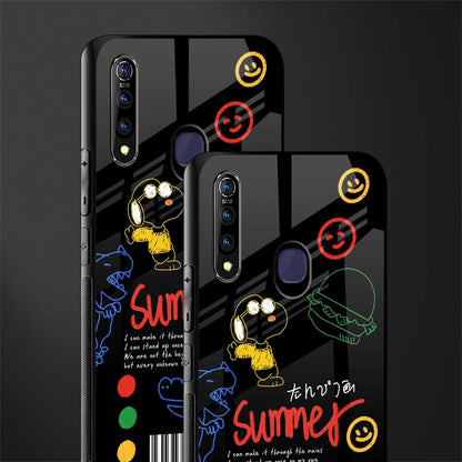 summer motivation glass case for vivo z1 pro image-2