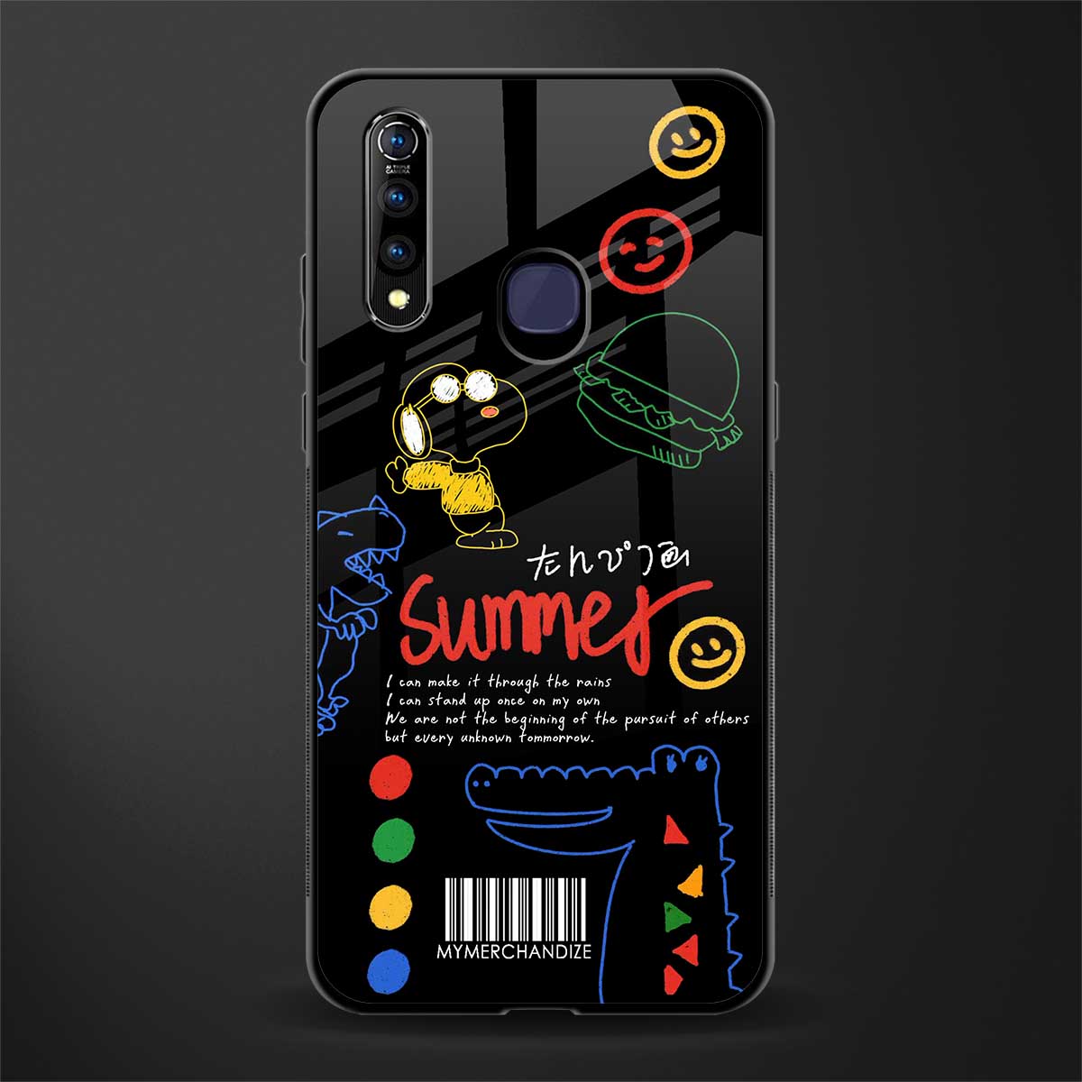 summer motivation glass case for vivo z1 pro image