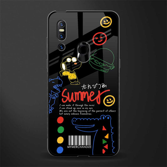 summer motivation glass case for vivo v15 image