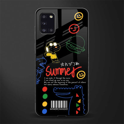 summer motivation glass case for samsung galaxy a31 image