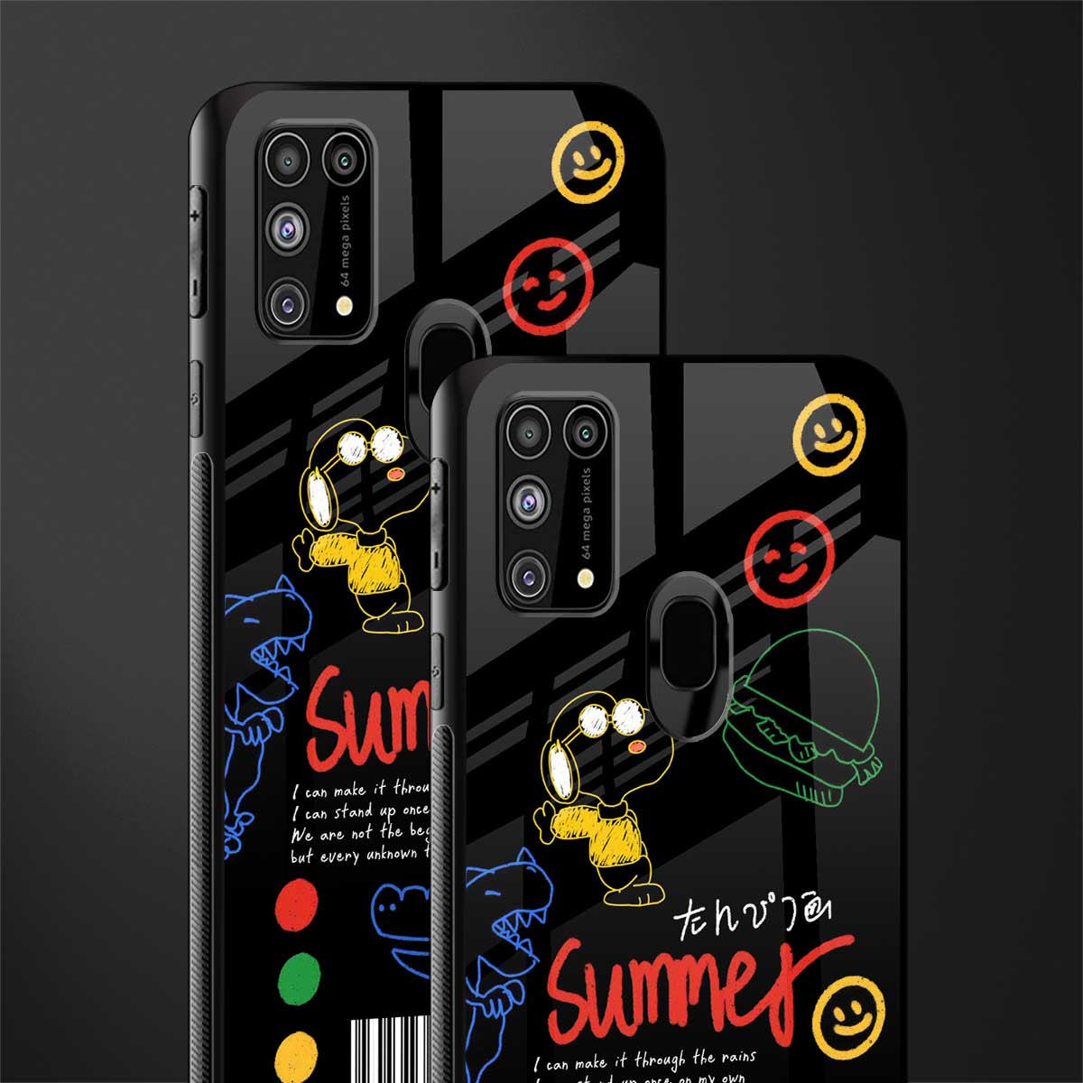 summer motivation glass case for samsung galaxy f41 image-2
