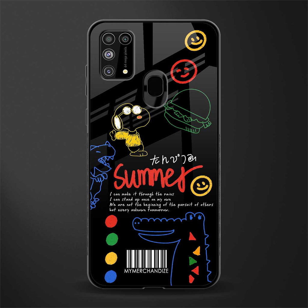 summer motivation glass case for samsung galaxy m31 image