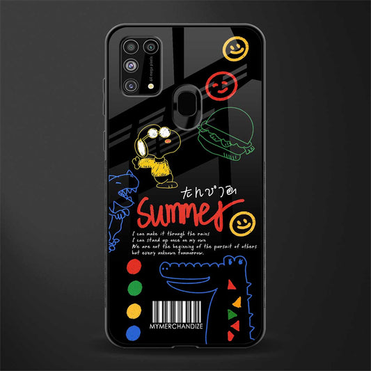 summer motivation glass case for samsung galaxy m31 image