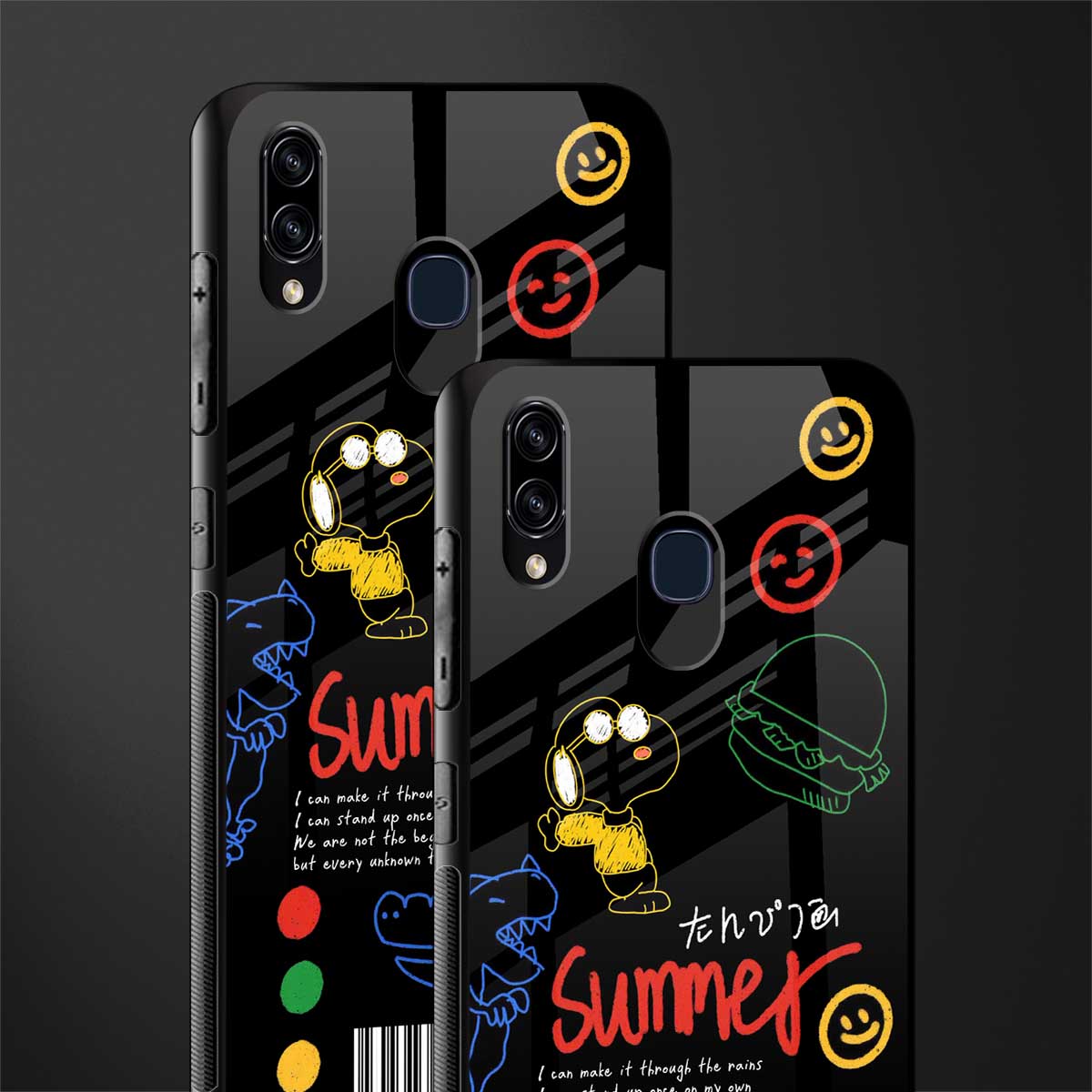 summer motivation glass case for samsung galaxy a20 image-2