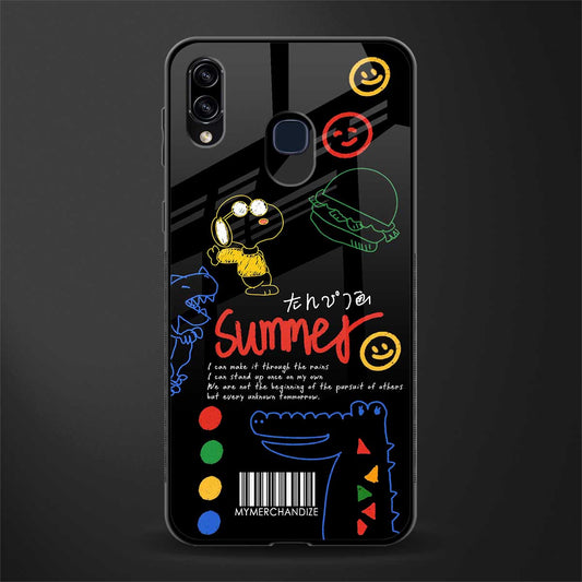 summer motivation glass case for samsung galaxy a20 image