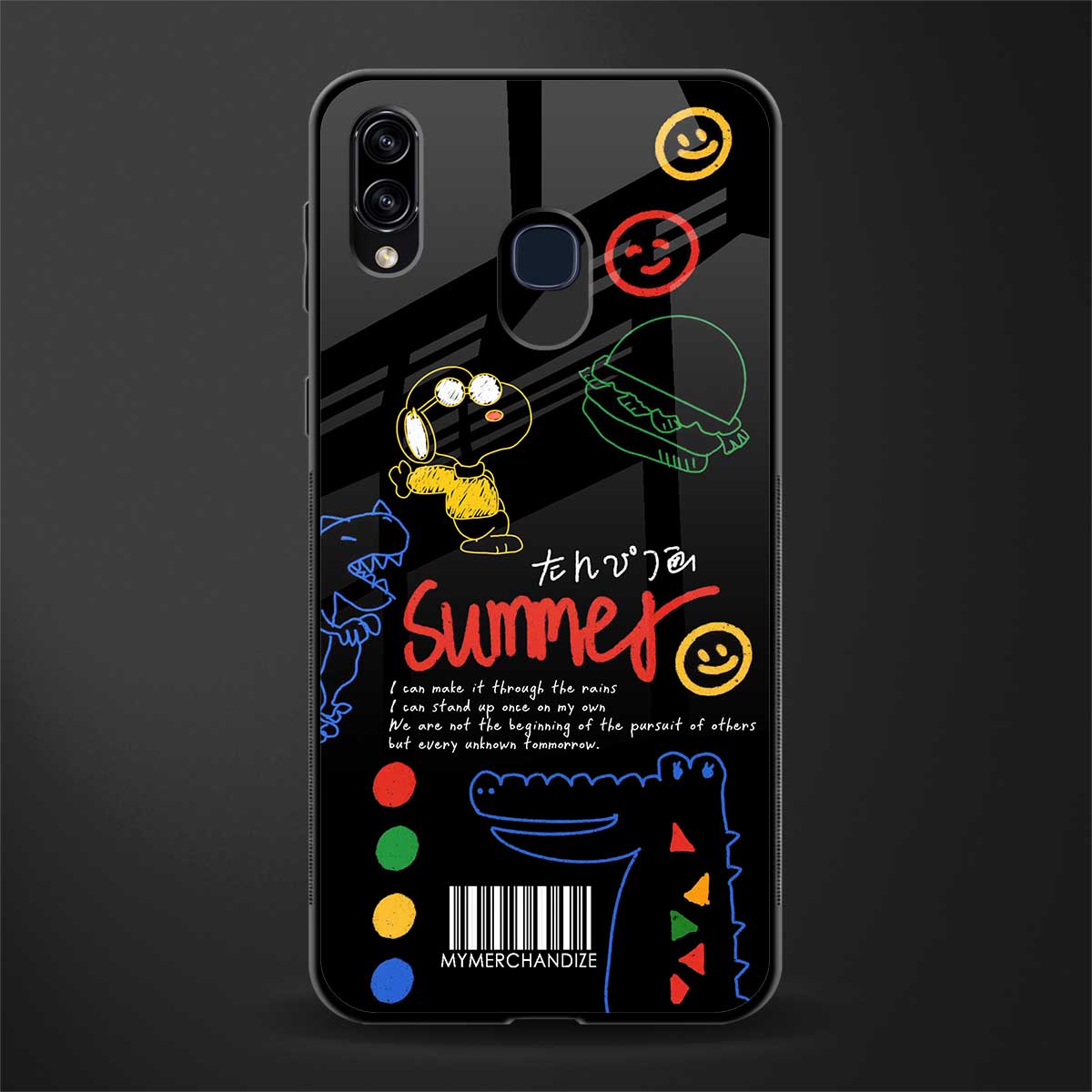 summer motivation glass case for samsung galaxy m10s image