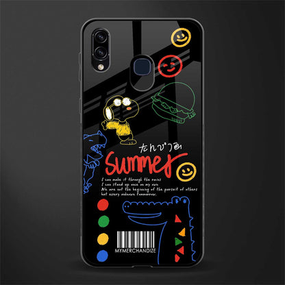 summer motivation glass case for samsung galaxy a30 image