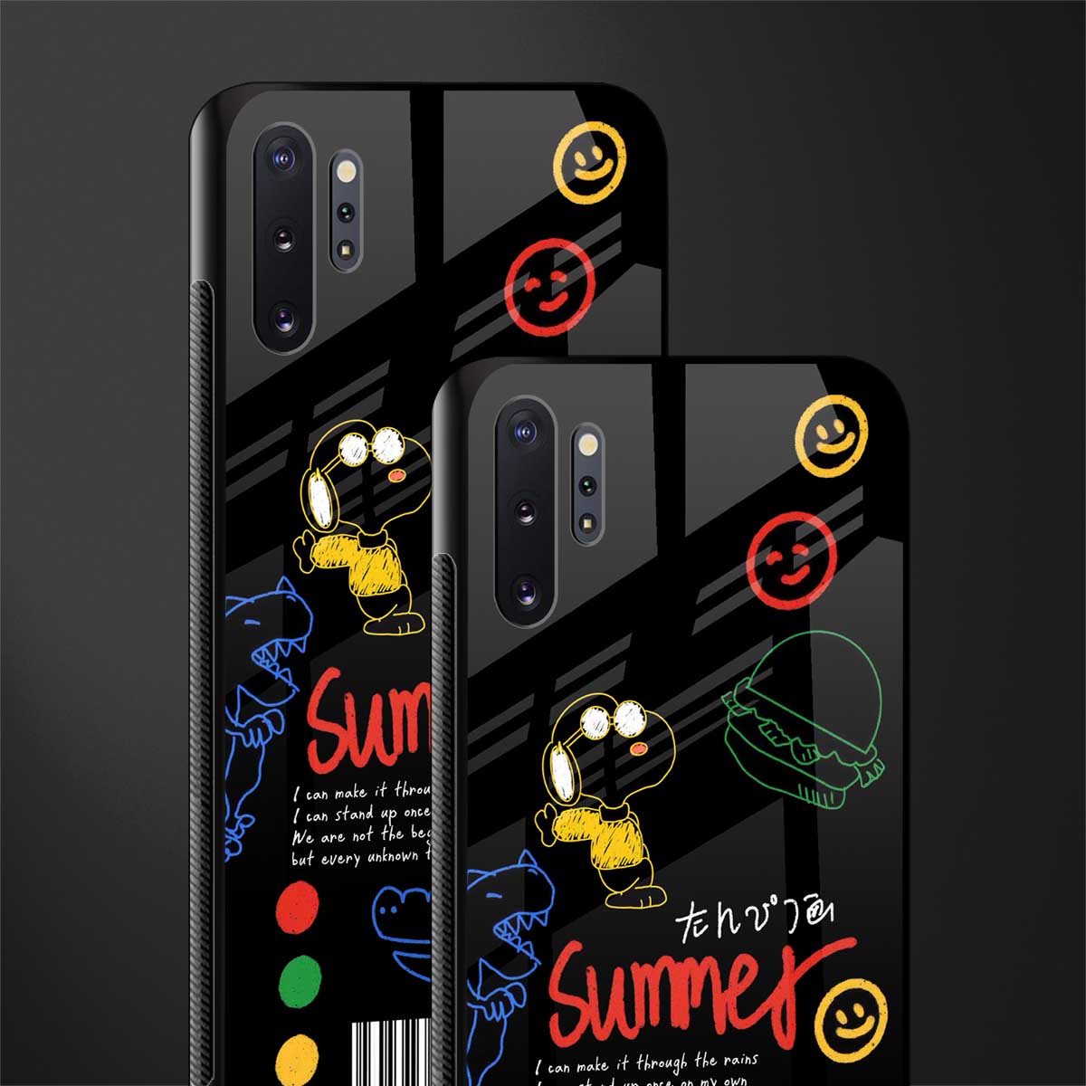 summer motivation glass case for samsung galaxy note 10 plus image-2