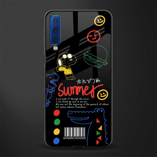 summer motivation glass case for samsung galaxy a7 2018 image
