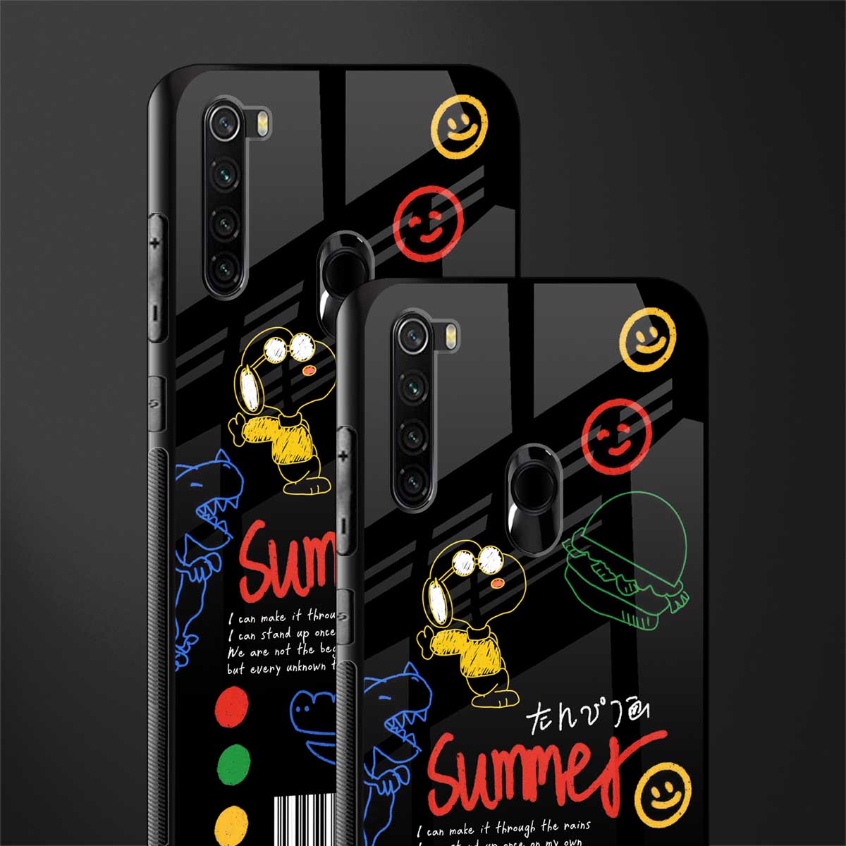 summer motivation glass case for redmi note 8 image-2