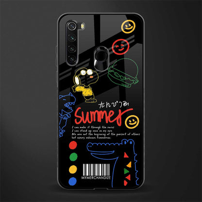 summer motivation glass case for redmi note 8 image