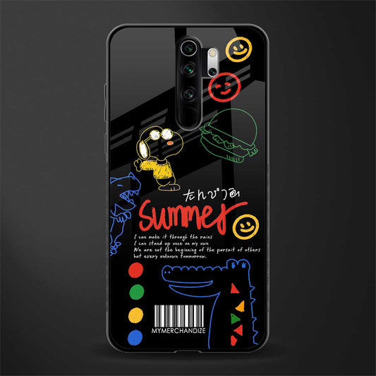 summer motivation glass case for redmi note 8 pro image