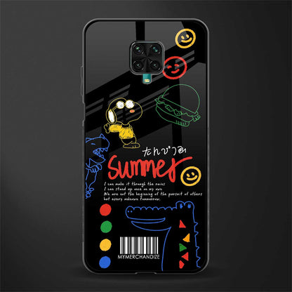 summer motivation glass case for redmi note 9 pro image