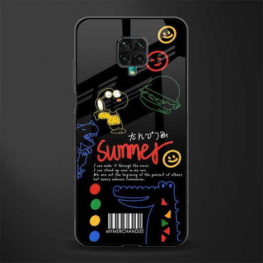 summer motivation glass case for redmi note 9 pro image