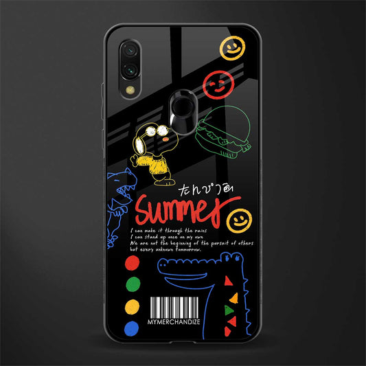 summer motivation glass case for redmi note 7 image