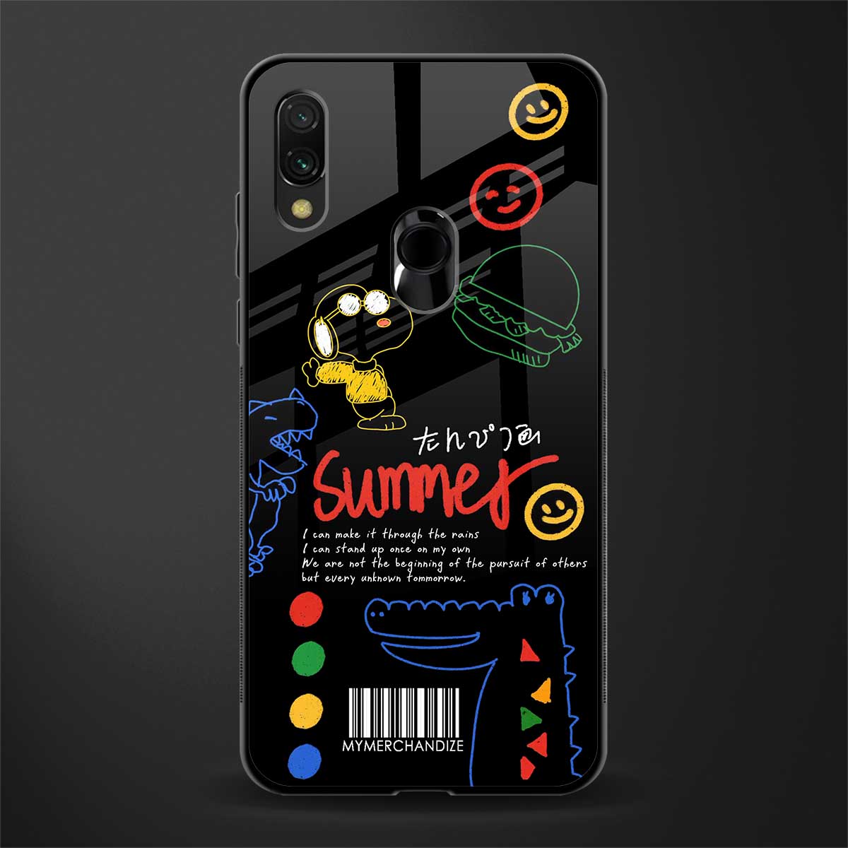 summer motivation glass case for redmi 7redmi y3 image